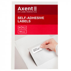 Этикетки самоклеящиеся Axent А4 65 наклеек 38, 1x21, 2 мм белая /за 100 листов/ (2469-A)