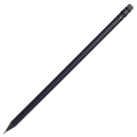 Олівець простий під лого загострений з гумкою з чорноі деревени 39172100 91721/ А-НІ