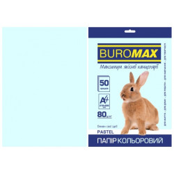 Папір кольоровий Buromax А4 80 г/м2 PASTEL блакитний 50 арк. BM.2721250-14