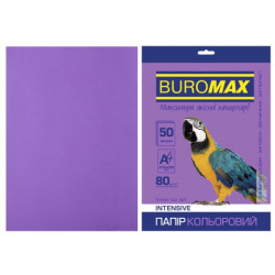 Бумага цветная офисная Buromax А4 80 г/м2 50 листов INTENSIVE фиолетовая (BM.2721350-07)