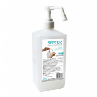 Засіб рідкий гігієнічне антибактеріальне для шкіри рук і тіла SEPTOR 950мл з розпилювачем АТМА (HS15