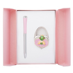 Набор подарочный Langres Fairy Tale  ручка шариковая  + крючок д/ сумки розовый (LS.122027-10)