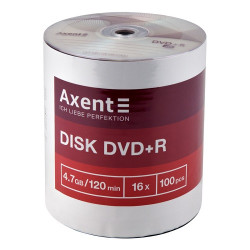 Диск DVD+R 4, 7GB/120min 16X, bulk-100 Axent 8107-a/100