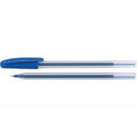 Ручка масляная Economix Line 0,7 мм синяя одноразовая (E10196-02)