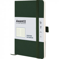 Записная книжка Axent Partner Soft Skin А5- 96 листов клетка 125х195 мм темно-зеленая (8616-23-A)