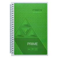 Блокнот BuroMax PRIME А5 96 листов офсет клетка картонная обложка на пружине салатовый (BM.24551101-15)