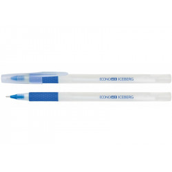 Ручка масляная Economix ICEBERG 0, 7 мм синяя одноразовая (E10197-02)
