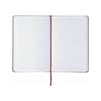 Деловая записная книжка Optima А5 BE POSITIVE твердая обложка бумага резинка белый блок линия (O20812-37)