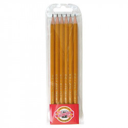 Набір олівців чорнографітних "K-I-N" 1570/6шт. 01836 у блістері техніч.
