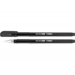 Ручка гель 0.5мм чорна TURBO ECONOMIX  E11911-01