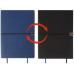 Блокнот деловой BuroMax DUET А5 192 листов клетка+линия обложка искуственная кожа синий (BM.295626-02)