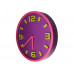 Часы настенные пластиковые Optima MAGIC розовые (O52100)