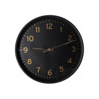 Часы настенные пластиковые Optima ELEGANT черные/золото (O52114)