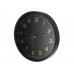 Годинник настінний пластиковий Optima ELEGANT чорний/золото O52114