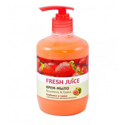 Крем-мыло жидкое Fresh Juice Клубника и гуава 460 мл с дозатором