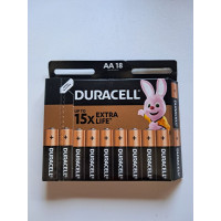 Батарейки УПАКОВКА 18шт Duracell LR06 MN1500 (АА)
