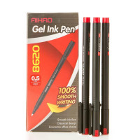 Ручка гель красная 0,5мм AIHAO AH8620 (25549)