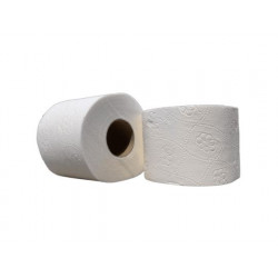 Туалетная бумага двухслойная целлюлозная белая, 30 м на гильзе PAPERO