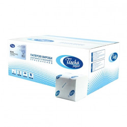 Папір туалетний листовий Z-скл. 150шт 2-х шар білий "Tischa" BASIC/40/пач/ящ В306