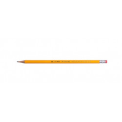 Олівець чорнографітний HB з гумкою жовтий  JOBMAX BM.8515