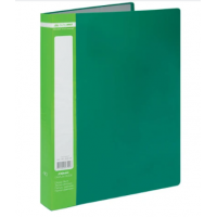 Дисплей-книга  40арк А4 пласт. Jobmax BM.3616-04 зелен./10