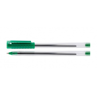 Ручка кульков. 0,7мм зелена корп.прозорий  OPTIMA HYPE O15694