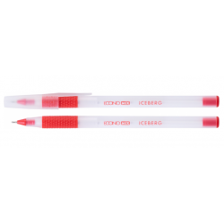 Ручка масляна червона 0, 7 мм (однораз)  ICEBERG Economix E10197-03 /50