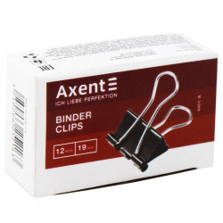 Биндер Axent 19 мм металлический черный /за 12шт/ (4401-А)