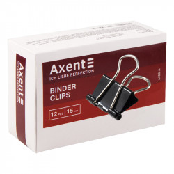 Биндер Axent 15 мм металлический черный /за 12 шт/ (4408-a)