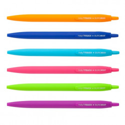 Ручка кульков. автомат. синя 0, 7мм  BUROMAX Holly Touch  BM.8271