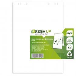 Бумага для флипчарта Fresh Up 64х90 см 30 листов 70 г/м2  чистый лист (100763)