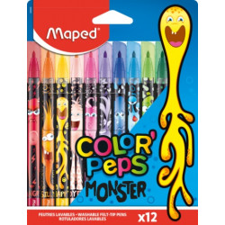 Фломастеры 12 цветов Maped COLOR PEPS MONSTER (MP.845400)