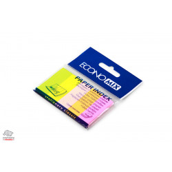 Закладки самоклеющиеся Economix бумажные 45х15 мм 5 цветов по 30 листов неон (E20935)