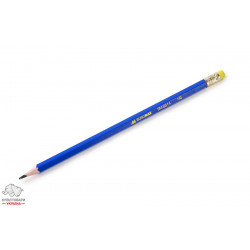 Олівець чорнографітний HB з гумкою  пластиковий BUROMAX BM.8514