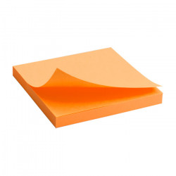 Бумага для заметок с клейким слоем Axent 75х75 мм 80 листов неоновый оранжевый Арт. 2414-15-A