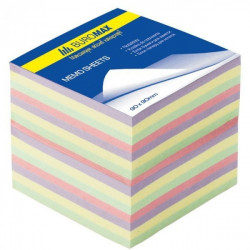 Блок бумаги для заметок непроклеенный BuroMax Декор 9х9 см 1100 листов цветной Арт. BM.2289