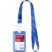 Бейдж-слайдер вертикальний  54х85мм ABS пластик синій Axent 4500v-02-A 42222