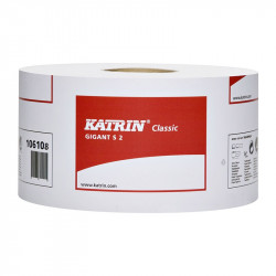 Папір туалетний Джамбо 150м 2-х шар білий "Katrin"/12 2504